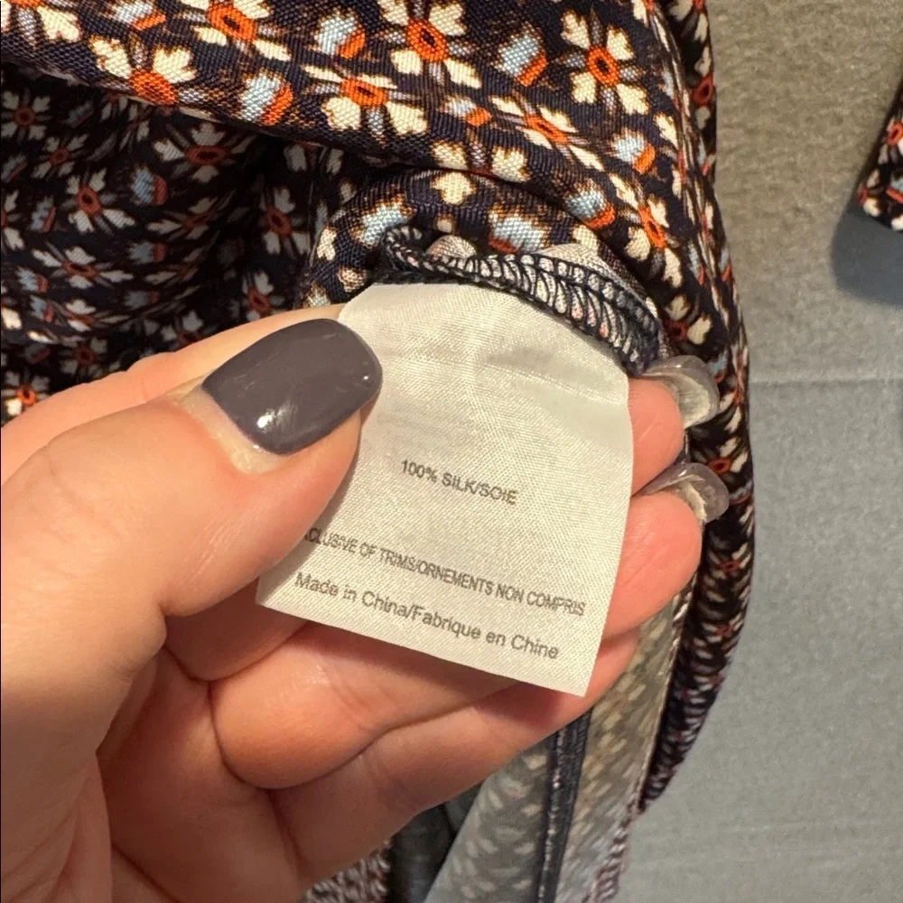 Tory Burch Printed Silk Keyhole-Front Dress